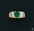 SWING STUD EMERALD SOLITAIRE RING