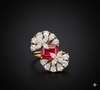 Blossom Halo Ruby Ring