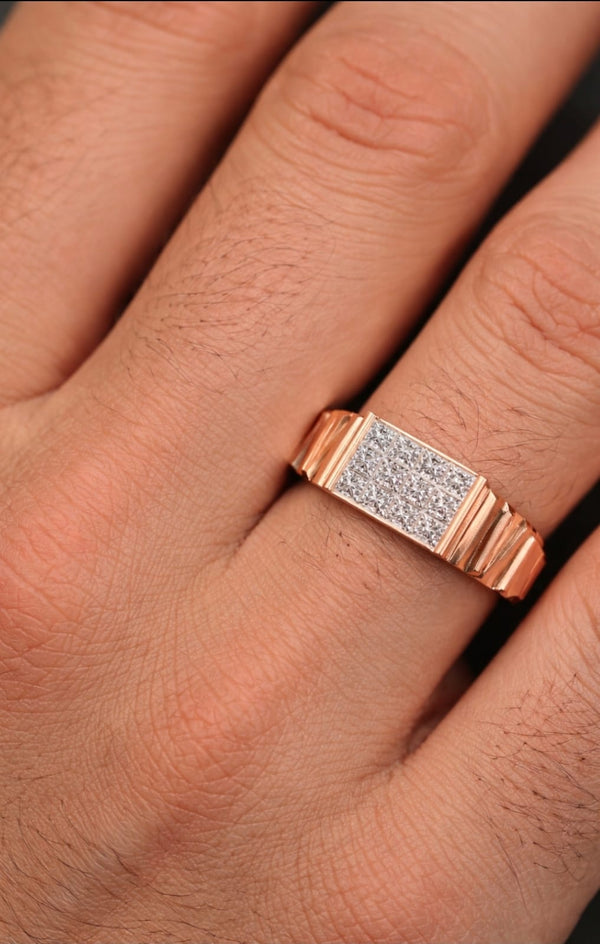 REGAL BLOCK DIAMOND RING