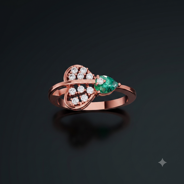 CELESTE LEAF RING