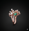 Emerald Vine Diamond Ring