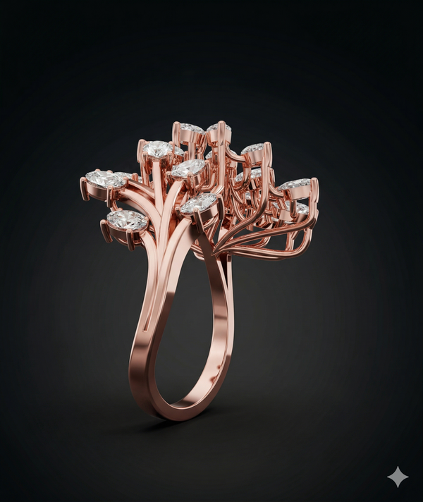 Celestial Bloom Diamond Ring