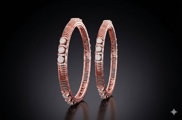 Floral Royale Diamond Bangles