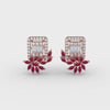 Ruby Radiance Diamond Earrings