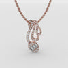 RAIDIANT CURVE DROP PENDANT WITH EARINGS