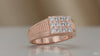 Diamond Grid Panel Gents Ring