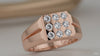 Square Diamond Cluster Gents Ring