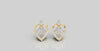 PEAR SHAPE THREE DIAMOND STUD EARING