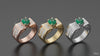 SWING STUD EMERALD SOLITAIRE RING