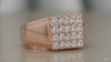 Royal Square Diamond Cluster Ring