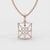 MINIMALIST SQUARE PENDENT WITH EARING