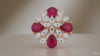 Ruby Radiance Floral Ring