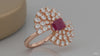 Royal RubyBloom Ring