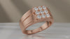 Apex Double Band Cluster Ring