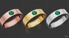 EMERALD MALE SOLITAIRE BAND