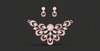 MOON PETAL CHARM PENDANT AND EARING SET