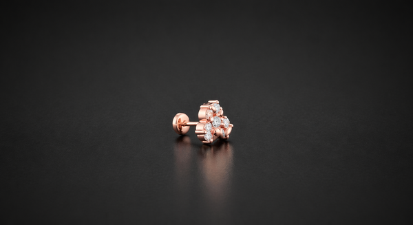 DIAMOND PETAL CHARM NOSE PIN