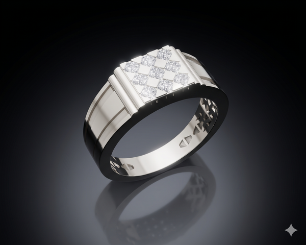 Luxe Diamond Panel Ring