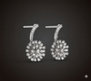 Royal Blossom Diamond Hoops