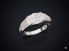 Diamond Grid Gents Ring