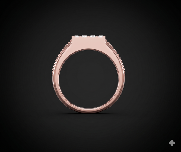 Diamond Matrix Gents Ring