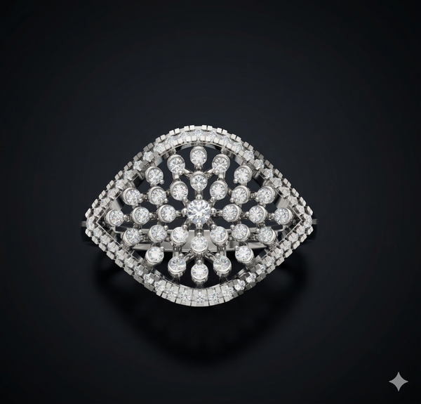 Diamond Aura Statement Ring