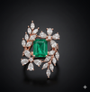 Emerald Bloom Diamond Ring