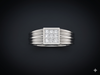 Royal Square Diamond Gents Ring