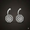 Royal Blossom Diamond Hoops