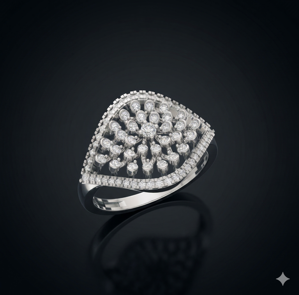 Diamond Aura Statement Ring