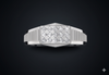 Diamond Grid Gents Ring