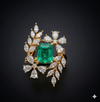 Emerald Bloom Diamond Ring