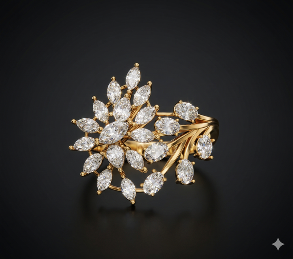 Celestial Bloom Diamond Ring